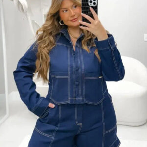 Camisa Jeans com Elastano