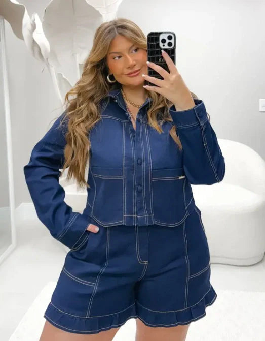 Camisa Jeans com Elastano