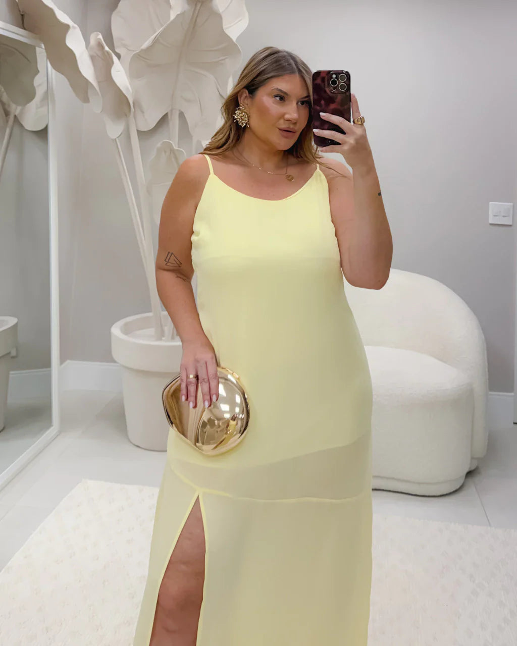 Vestido Crepe com Fenda Lateral - Imagem 5