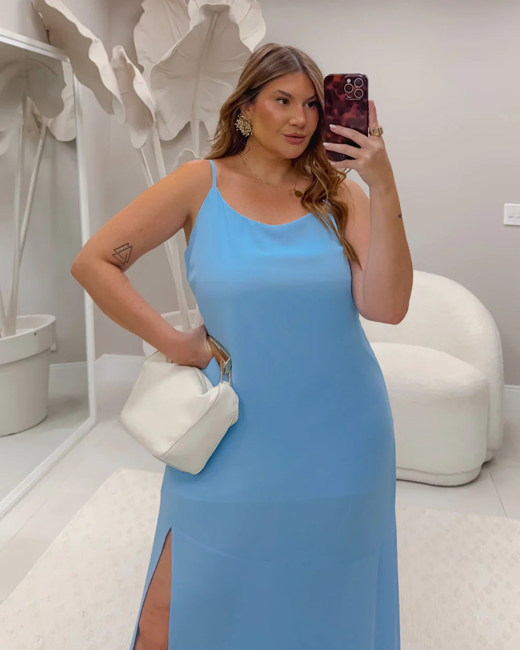 Vestido Crepe com Fenda Lateral - Imagem 2